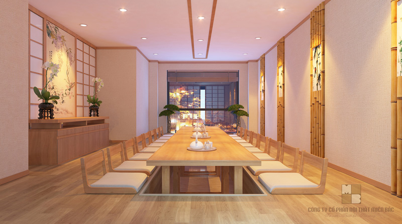 Thiết kế nội thất nhà hàng kiểu Nhật Haru sang trọng - Phòng VIP 2 - H1